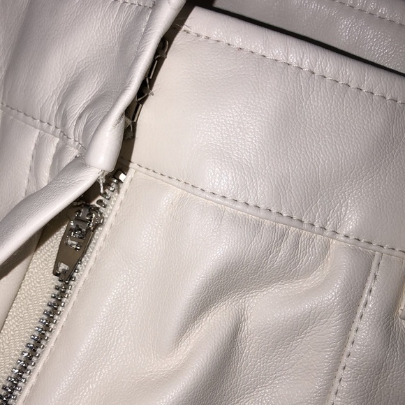 FORE ivory color faux leather pants size small - Picture 5 of 8